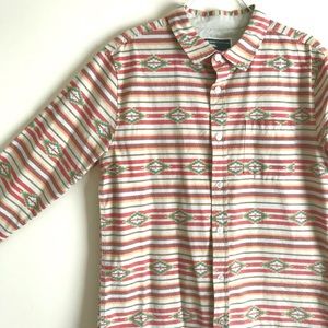 AZTEC PRINT COLLARD SHIRT